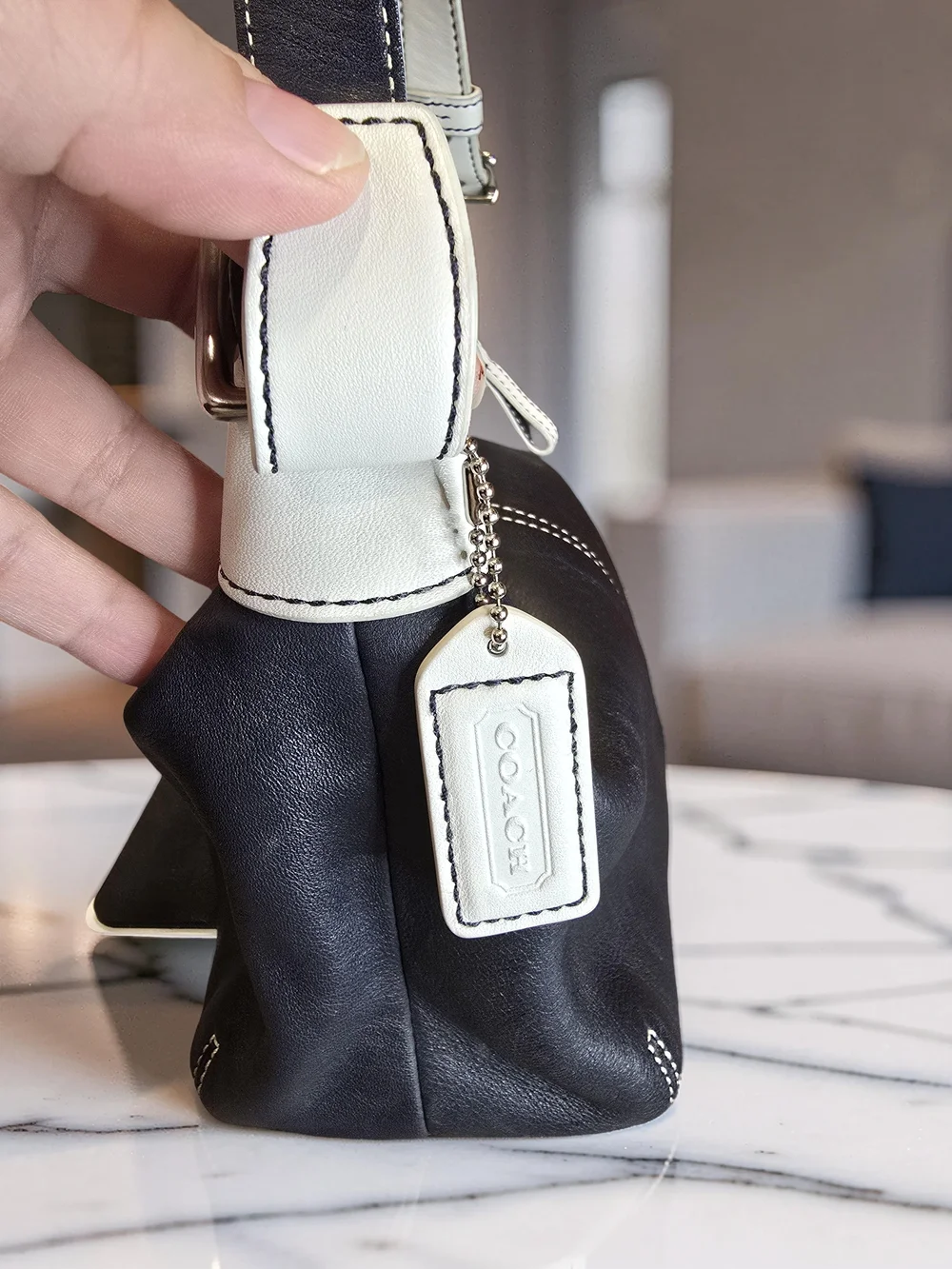 Vintage Y2K Coach Legacy Demi Hobo Bag Leather